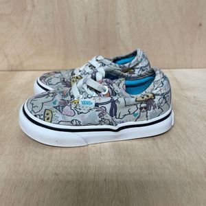 VANS Llama Party Sneakers Toddler's Size 5 White Multi-color Print Shoes